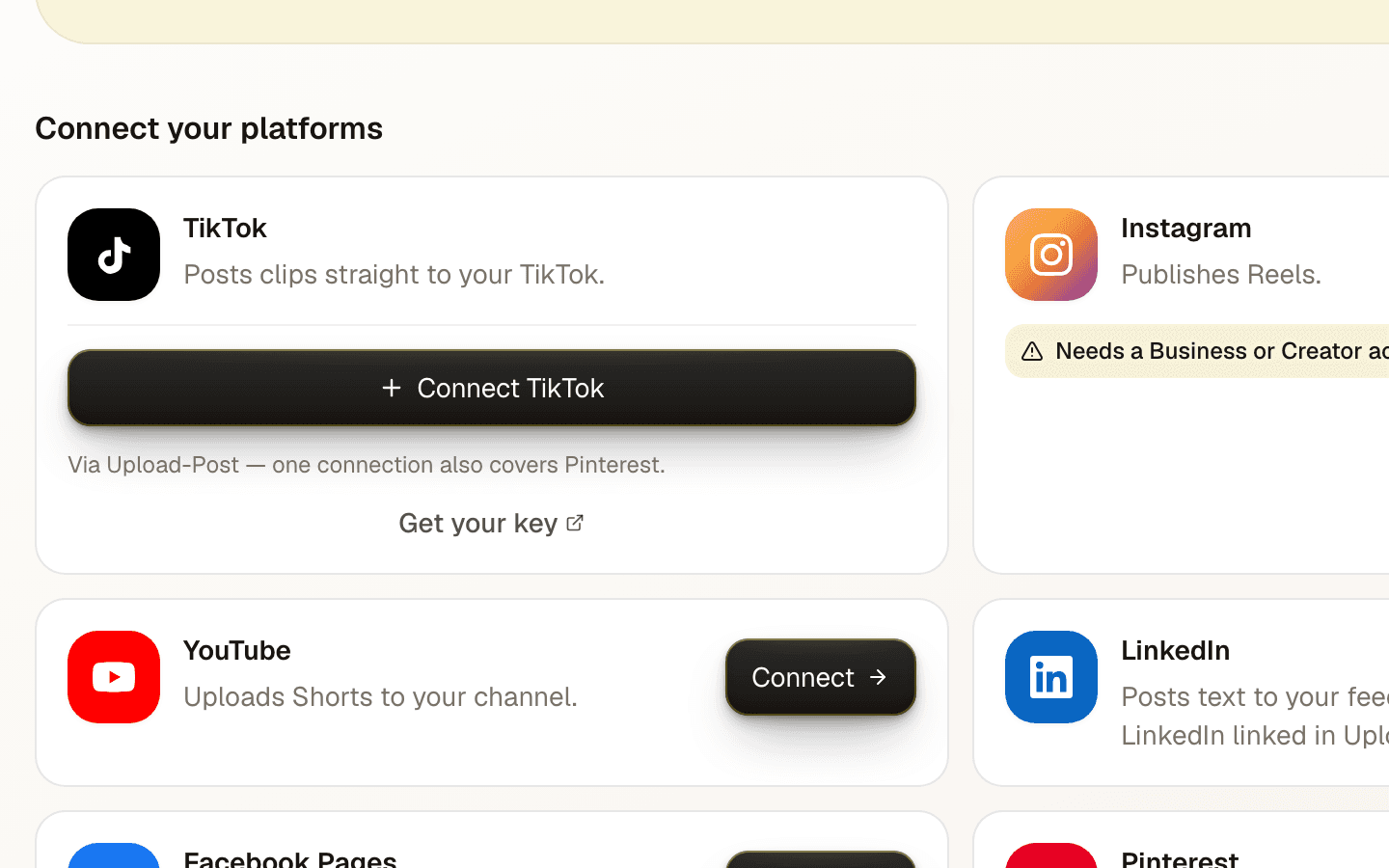 Publishes to the platform itself